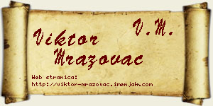 Viktor Mrazovac vizit kartica